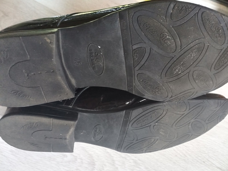 Туфли мужские лакированные 45 размер стелька 30см, фото №4