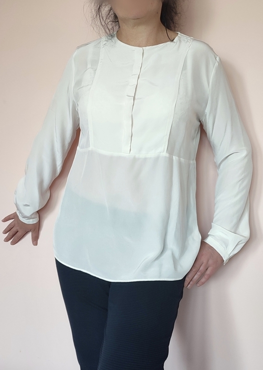 Базова шовкова блуза Caliban, 100% шовк, Італія, фото №2