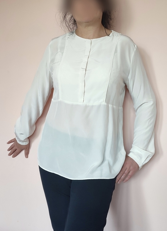 Базова шовкова блуза Caliban, 100% шовк, Італія, фото №4
