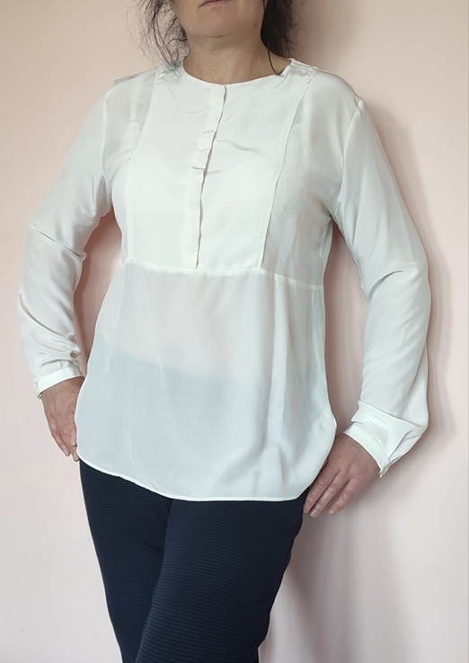 Базова шовкова блуза Caliban, 100% шовк, Італія, фото №5