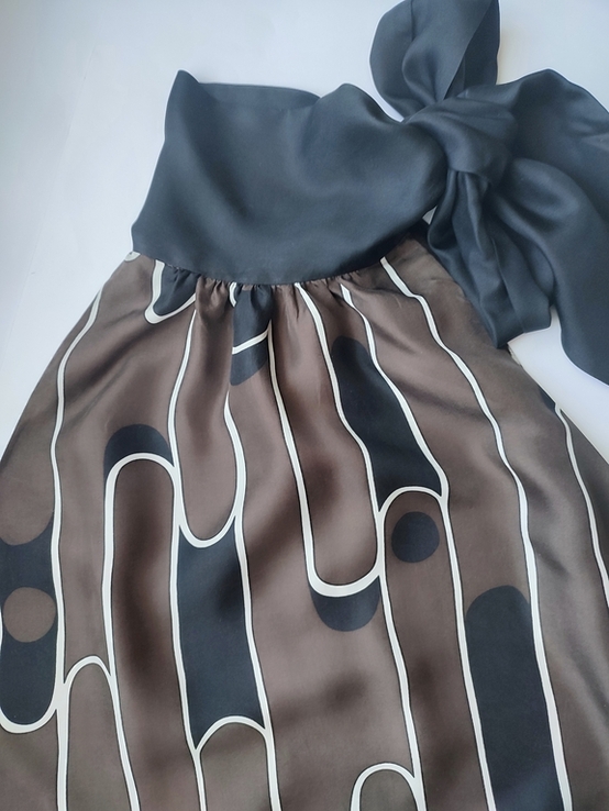 Шикарна 100% шовкова блуза з бантом бренд Zara, фото №7
