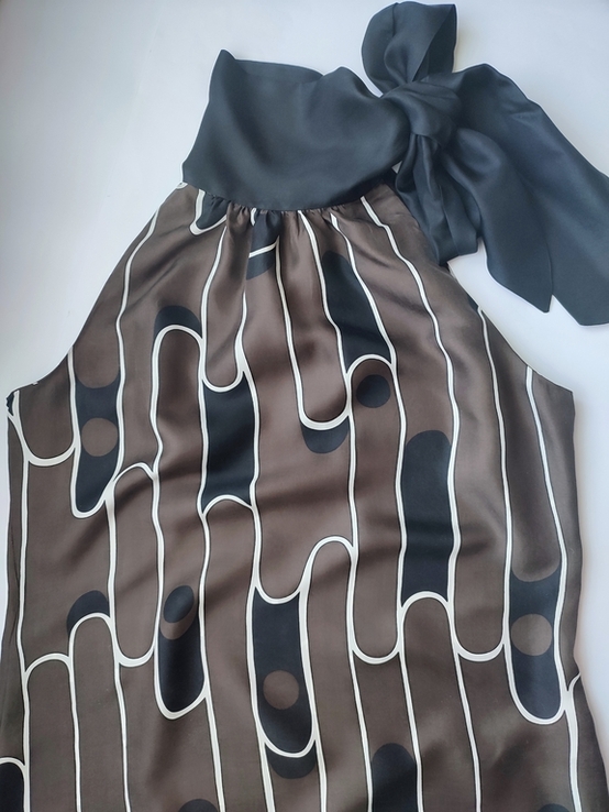 Шикарна 100% шовкова блуза з бантом бренд Zara, фото №8