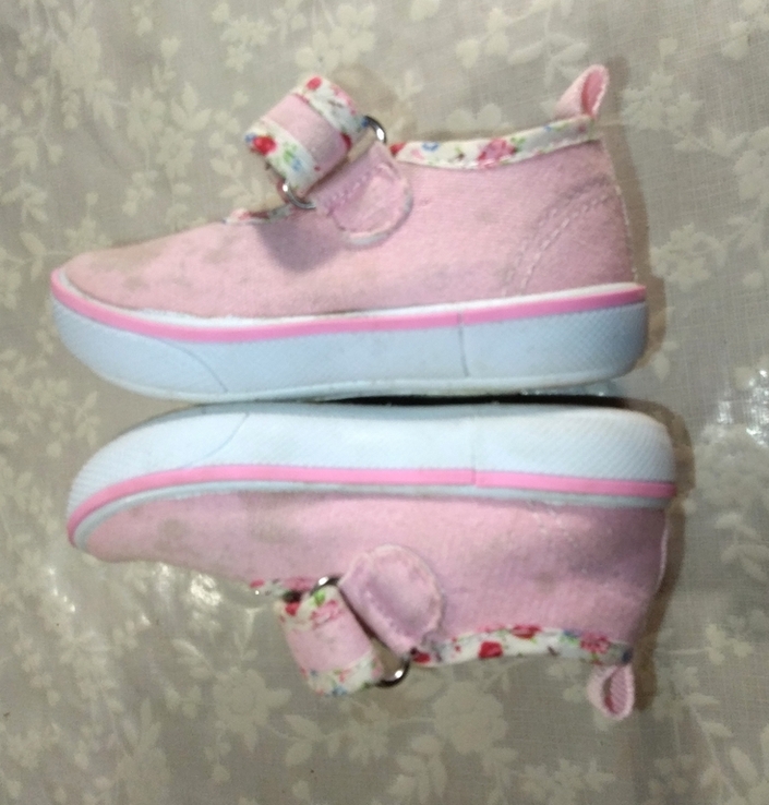 Туфельки детские для девочки на липучках, 20-й размер, стелька - 14.7 см, numer zdjęcia 12