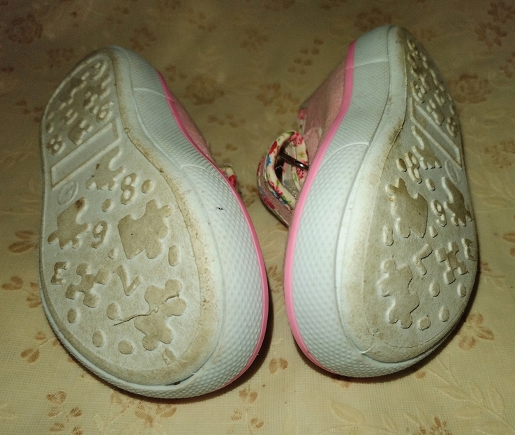 Туфельки детские для девочки на липучках, 20-й размер, стелька - 14.7 см, numer zdjęcia 13