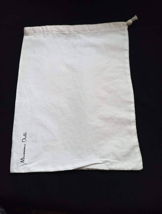 Massimo Dutti Мешок пакет упаковочный на шнурке молочный хлопок, фото №3
