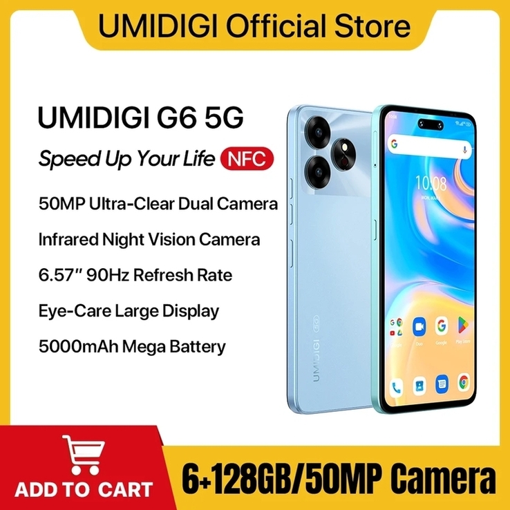 Смартфон Umidigi G6 5G NFC 12/128 ГБ Глобальная Версия, фото №2