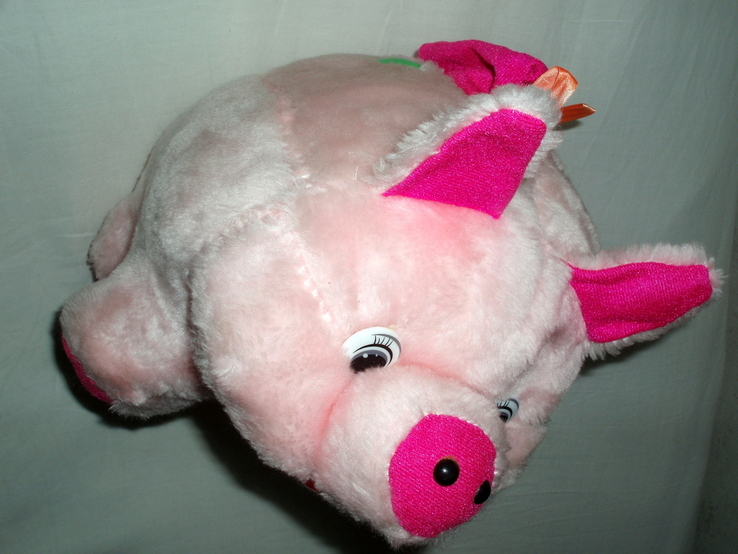 Мягкая игрушка поросенок свинка. Длина 30 см., photo number 11