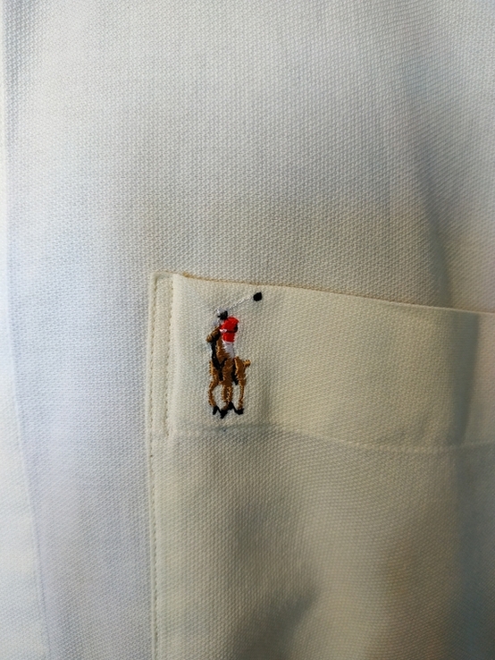 Сорочка чоловіча молочна Polo Ralph Lauren коттон p-p L, numer zdjęcia 5