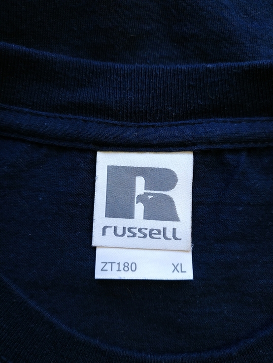 Футболка чоловіча стрейчева синя RUSSELL коттон p-p XL, фото №7