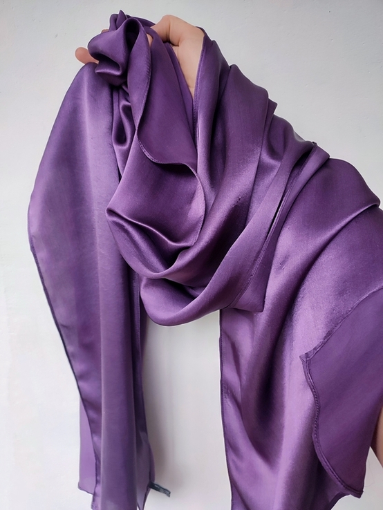 Стильный шелковый женский шарф палантин, Италия, фото №9