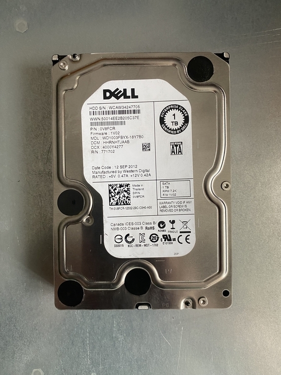 Жорсткий диск Dell 1 tb., фото №2
