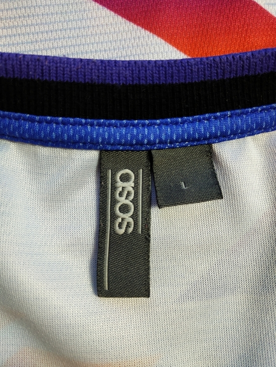 Футболка чоловіча стрейчева кольорова ASOS поліестер р-р L(ближче до XL), фото №6