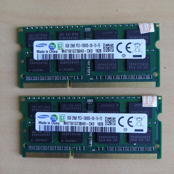 SO-DIMM DDR3 2 модуля по 8 Gb, фото №2
