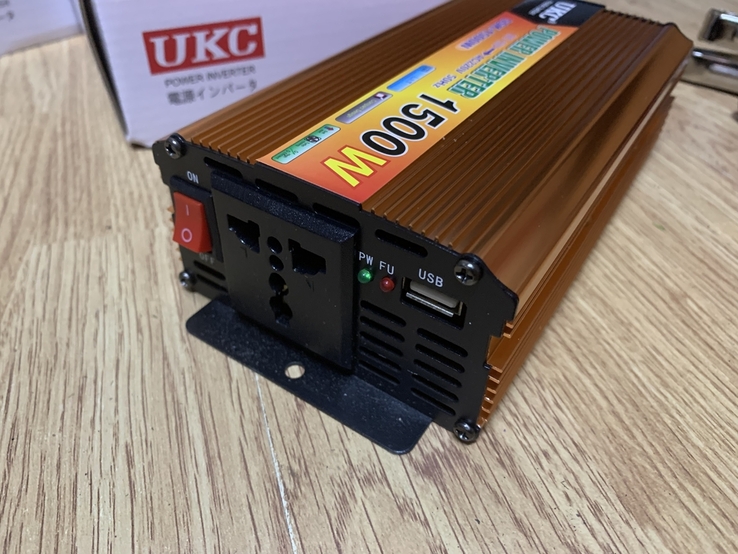 Перетворювач інвертер AC/DC 12В 1500Вт UKC SSK-1500W, фото №5