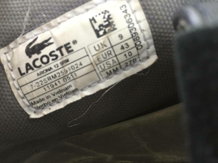 Кожаные кроссовки Lacoste 43, фото №6