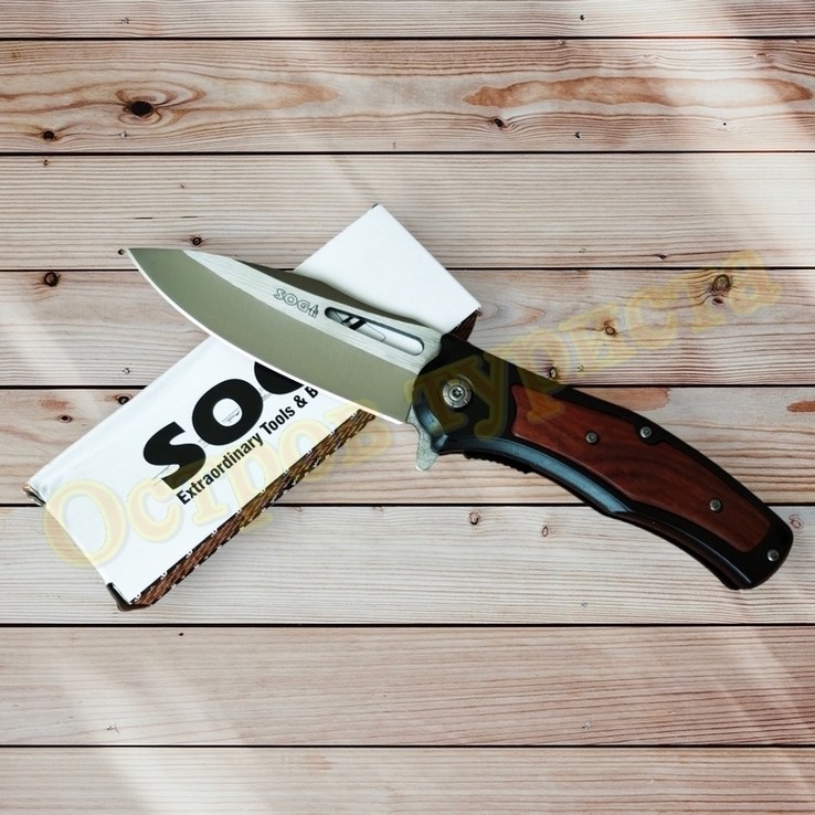 Нож складной SOG DA317 с клипсой 20см реплика, фото №3