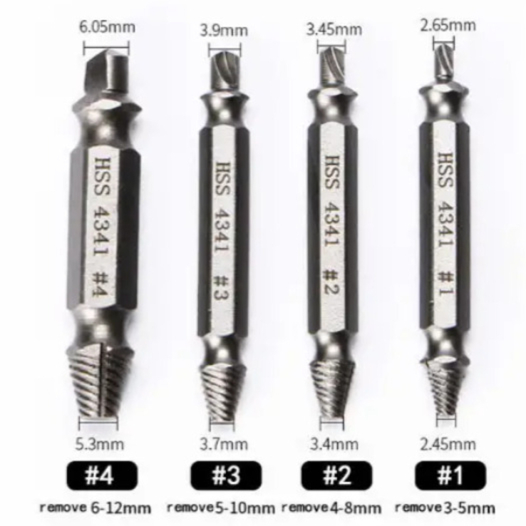 Набір біт екстракторів для викручування обірваних саморізів, болтів, фото №3