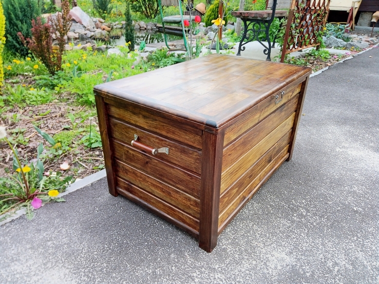 Сундук стол кофейный деревянный, фото №4
