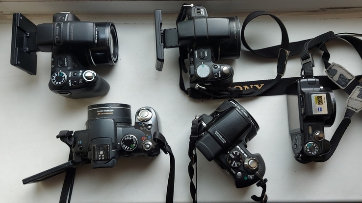 Лот цифрових неробочих фотокамер Sony/Olympus/Canon Під ремонт., фото №4