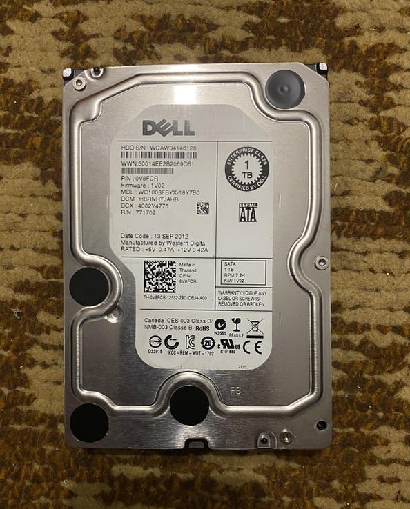 Жорсткий диск Dell 1 TB, фото №2