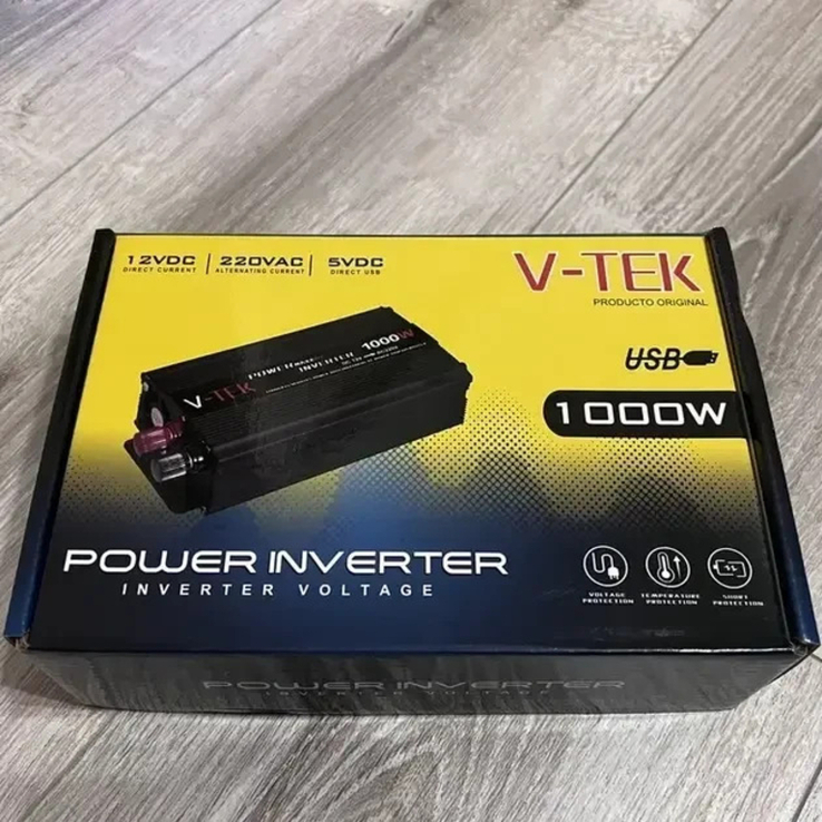 Преобразователь напряжения автомобильный V-TEK Power Maxx-SSK1000W, инвертор 12/220В, numer zdjęcia 5