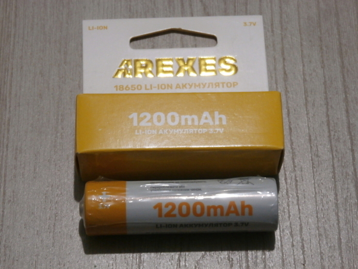 Аккумулятор AREXES 18650 Li-Ion 1200 mAh, 3.7V