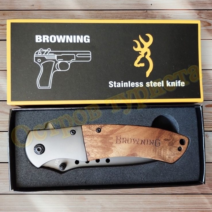 Ніж складаний Browning 351 напівавтомат із кліпсою, numer zdjęcia 10