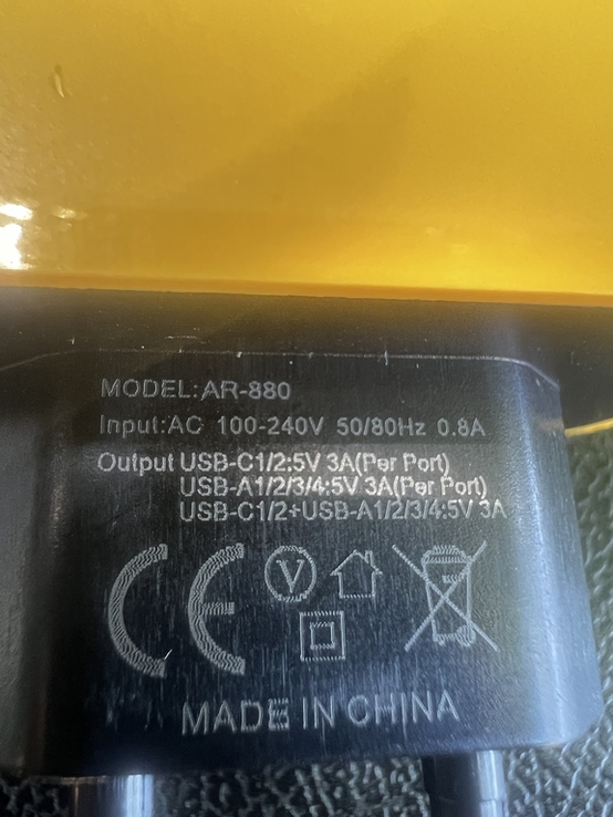 Быстрая зарядка 65W 6 портов USB C для телефонов iPhone Samsung Xiaomi, фото №6