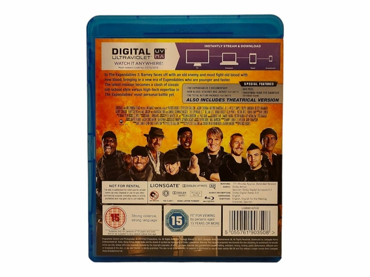 Blu Ray диск The Expendables 3 (на англійській мові), numer zdjęcia 3