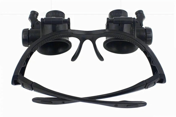 Бінокулярні окуляри з LED-підсвіткою і змінними лінзами 10Х 15X 20X 25X (1309), фото №6