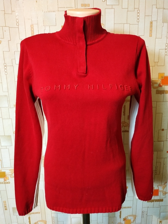 Кофта червона жіноча TOMMY HILFIGER коттон p-p L(ближче до S), numer zdjęcia 2