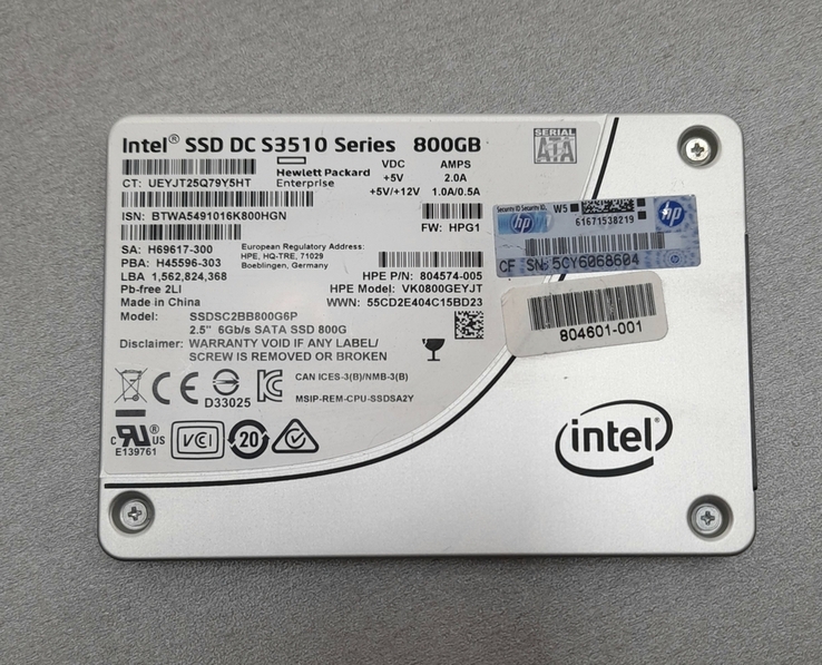 SSD Intel DC S3510 Series 800Gb, фото №2