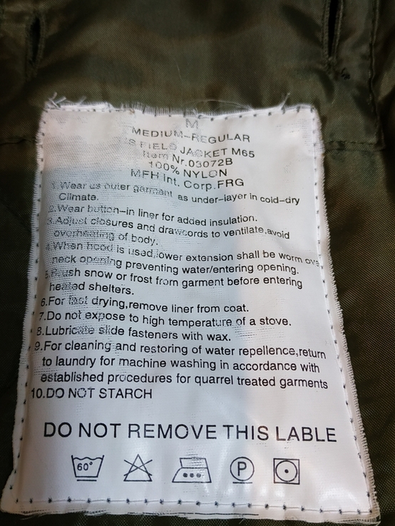 Потужна польова куртка США М65 (Int. корпорація ФРГ) з лайнером р-р М, фото №12