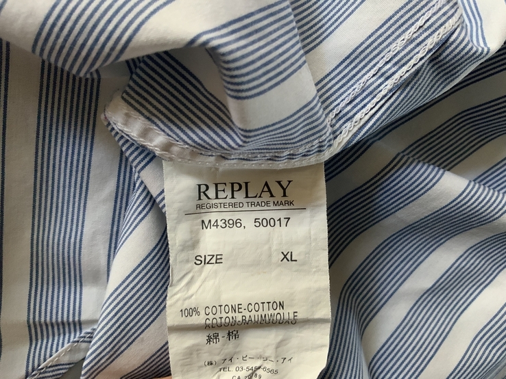Рубашка в полоску Replay, р.XL, фото №9
