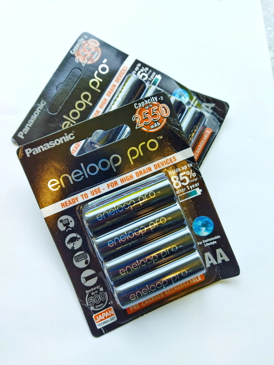 Аккумуляторы Panasonic Eneloop Pro AA NiMh 2500 mAh 4шт/ комплект, фото №2