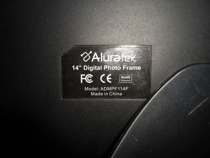 Цифровая фоторамка Aluratek ADMPF114F, LCD, 14 дюймов, пульт, видео. Большая., фото №5