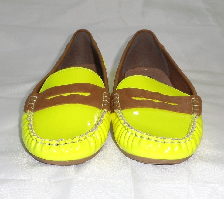 Туфлі лофери жіночі яскраво жовті 38 р., фото №3