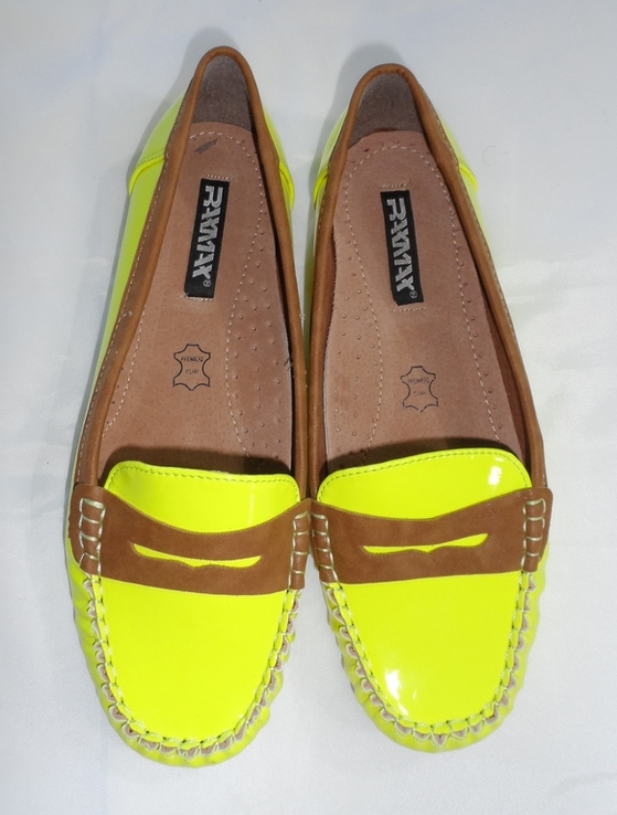 Туфлі лофери жіночі яскраво жовті 38 р., numer zdjęcia 9