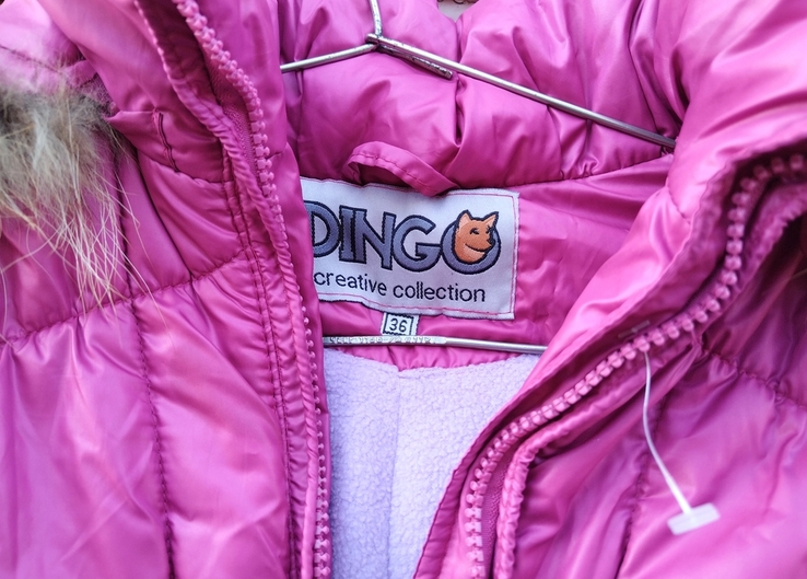 Пальто детское Dingo 36-го (S) размера новое зимнее для девочки, фото №11