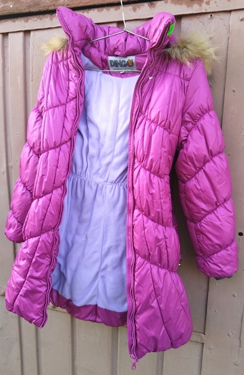 Пальто детское Dingo 36-го (S) размера новое зимнее для девочки, фото №12