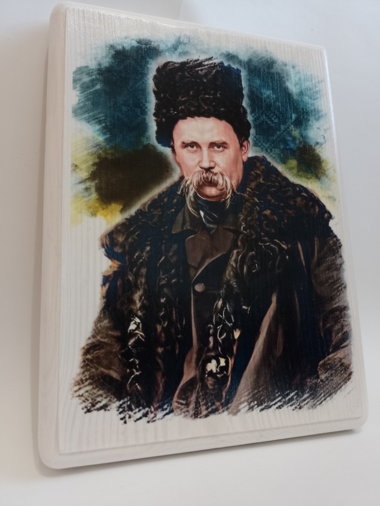  Тарас Григорьевич Шевченко - фото-портрет, Патріотична картина на дереві, фото №2