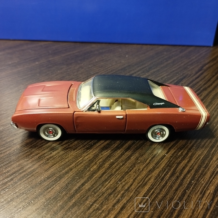 Franklin Mint 1/43 – Dodge Charger 1968 – Marron – Miniature Métal – Occasion