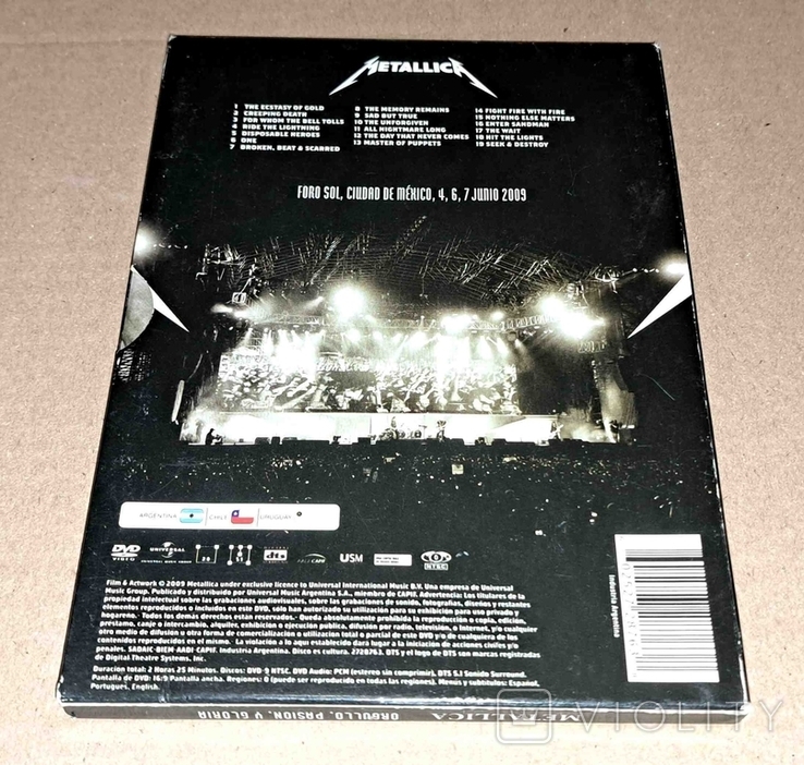 DVD Metallica. Orgullo, Pasion, y Gloria. Tres Noches en la Ciudad