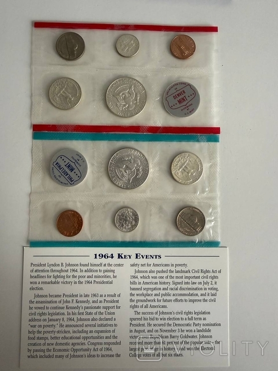 1964 United States Mint Set (123240946) - купити Violity
