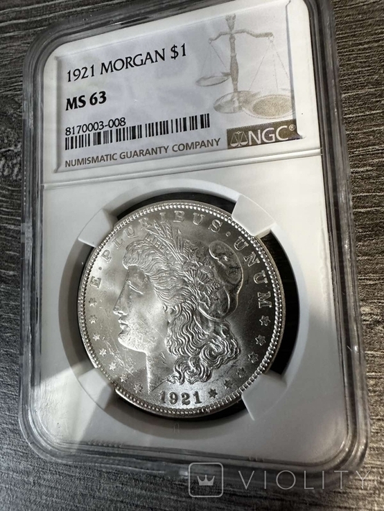 1 долар Моргана MS 63 NGC (123386525) - купити Violity