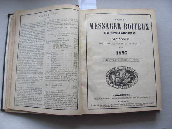 Le grand messager boiteux de Strasbourg 1892 - 1900 ... конволют, фото №7