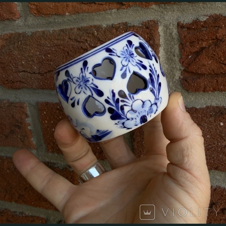Свічник Делфт з серцеподібними прорізами (Delft Deco, Нідерланди ...