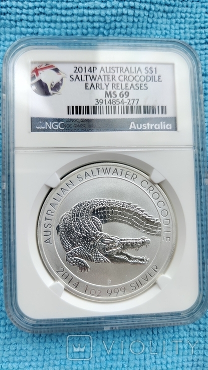 2016タンザニア 100シリング スマトラトラ NGC PF69 ER WWF Срібло NGC MS-69 Крокодил 1 долар 2014 Австралія 1 Oz 999