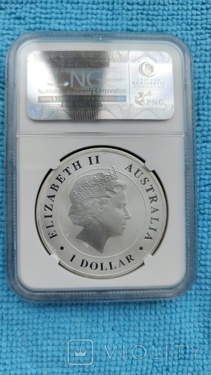Срібло NGC MS-69 Крокодил 1 долар 2014 Австралія 1 Oz 999