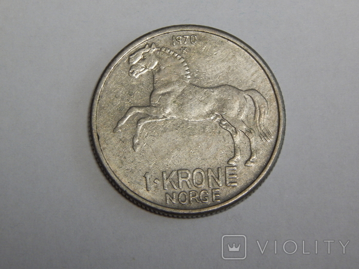 1 крона, 1970 г Норвегия (123852737) - купити Violity